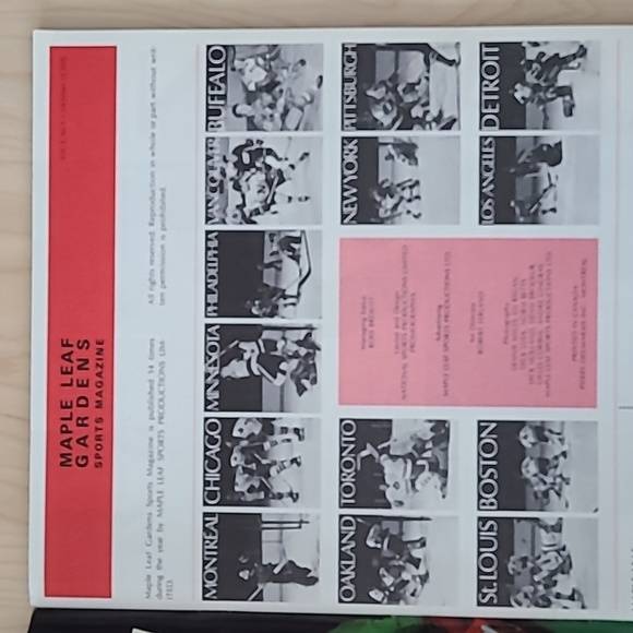 *closet clearout*2/$20 Vintage Oct 1970 - Maple Leaf Gardens Sports Magazine EUC - Picture 2 of 5